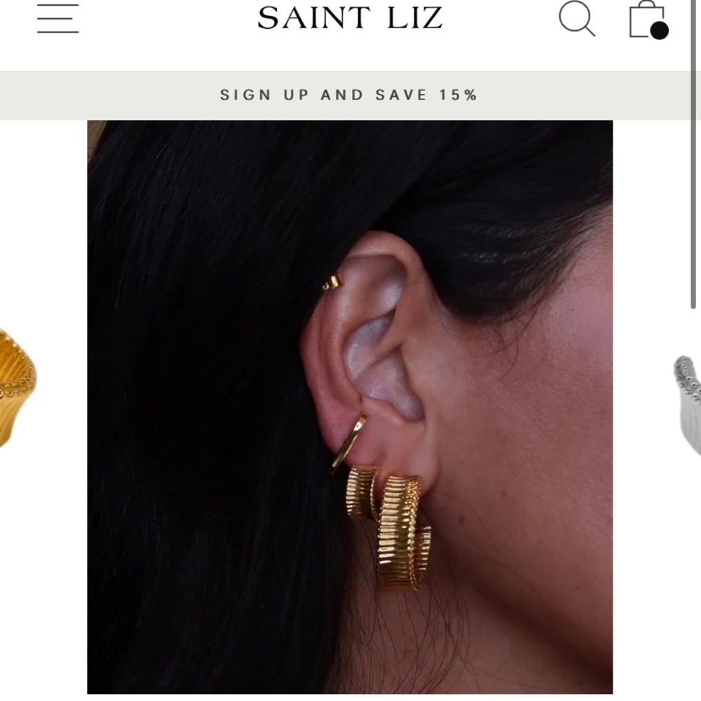 Saint Liz La Paz 18K Gold Hoop Earrings